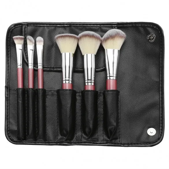 6 PCS Makeup Brush Professional Foundation Face Powder Brushes Set   Makeup Carrying Bag