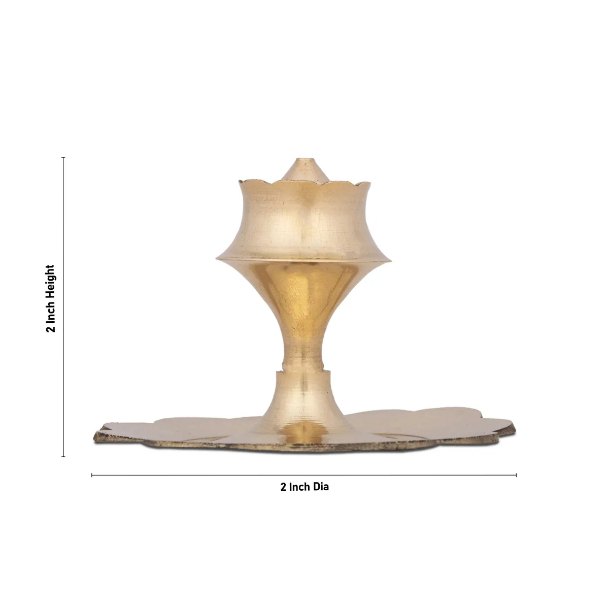 Agarbathi Stand - 2 x 2 Inches | Kamal Design Brass Incense Holder for Pooja/ 30 Gms Approx