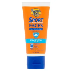 Banana Boat Sport Performance Faces Sunscreen Lotion SPF 30, 3 oz