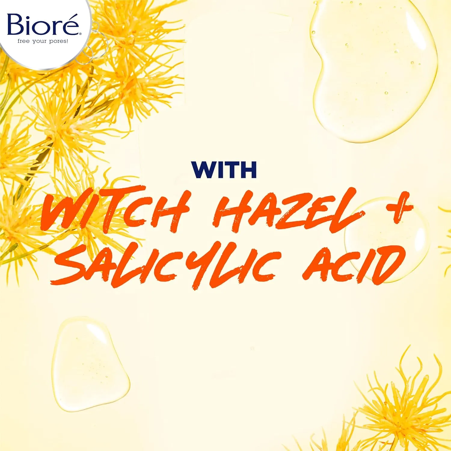 BIORE Free Your Pores Witch Hazel Pore Clarifying Cooling Cleanser Salicylic Acid Acne Treatment