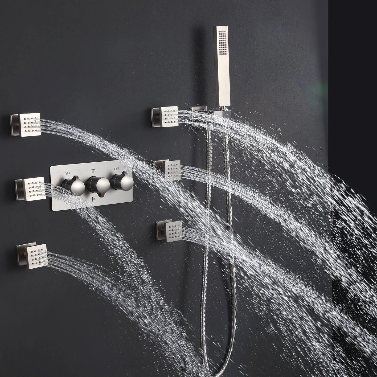 Body Massage LED Shower Head Set with Handheld Shower RB0816