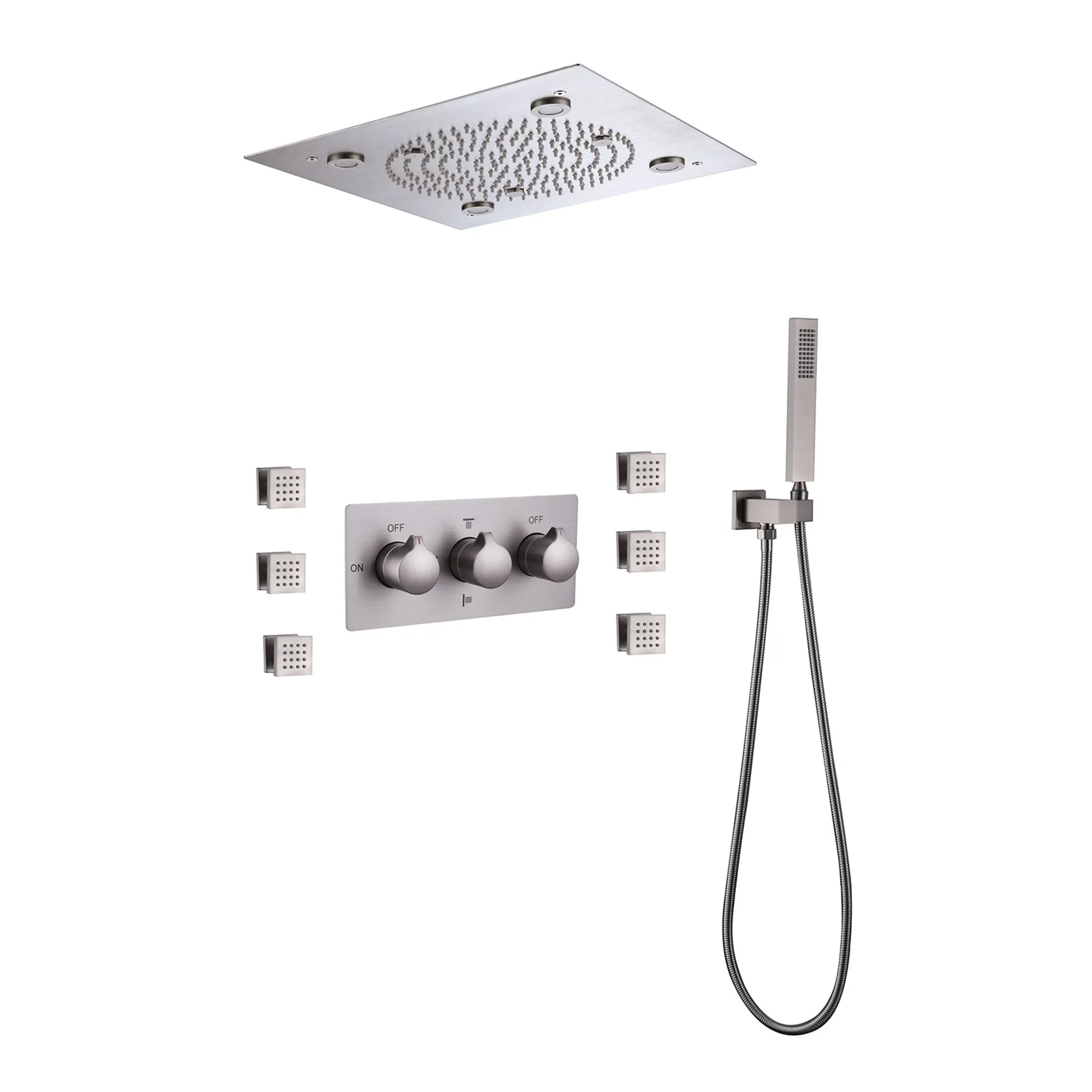 Body Massage LED Shower Head Set with Handheld Shower RB0816