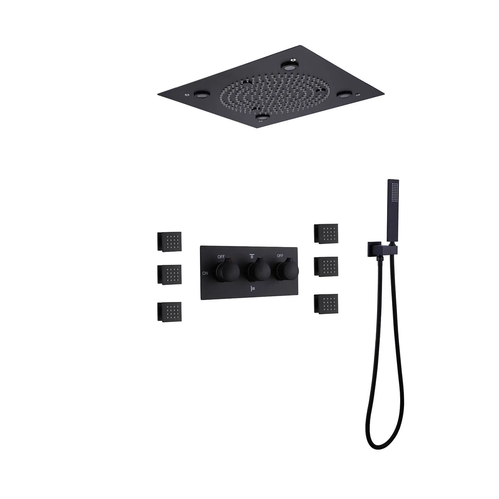 Body Massage LED Shower Head Set with Handheld Shower RB0816
