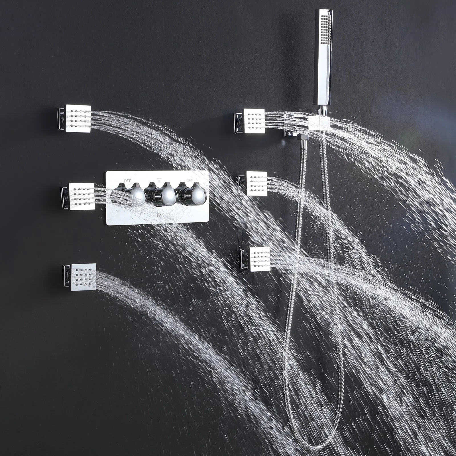 Body Massage LED Shower Head Set with Handheld Shower RB0816