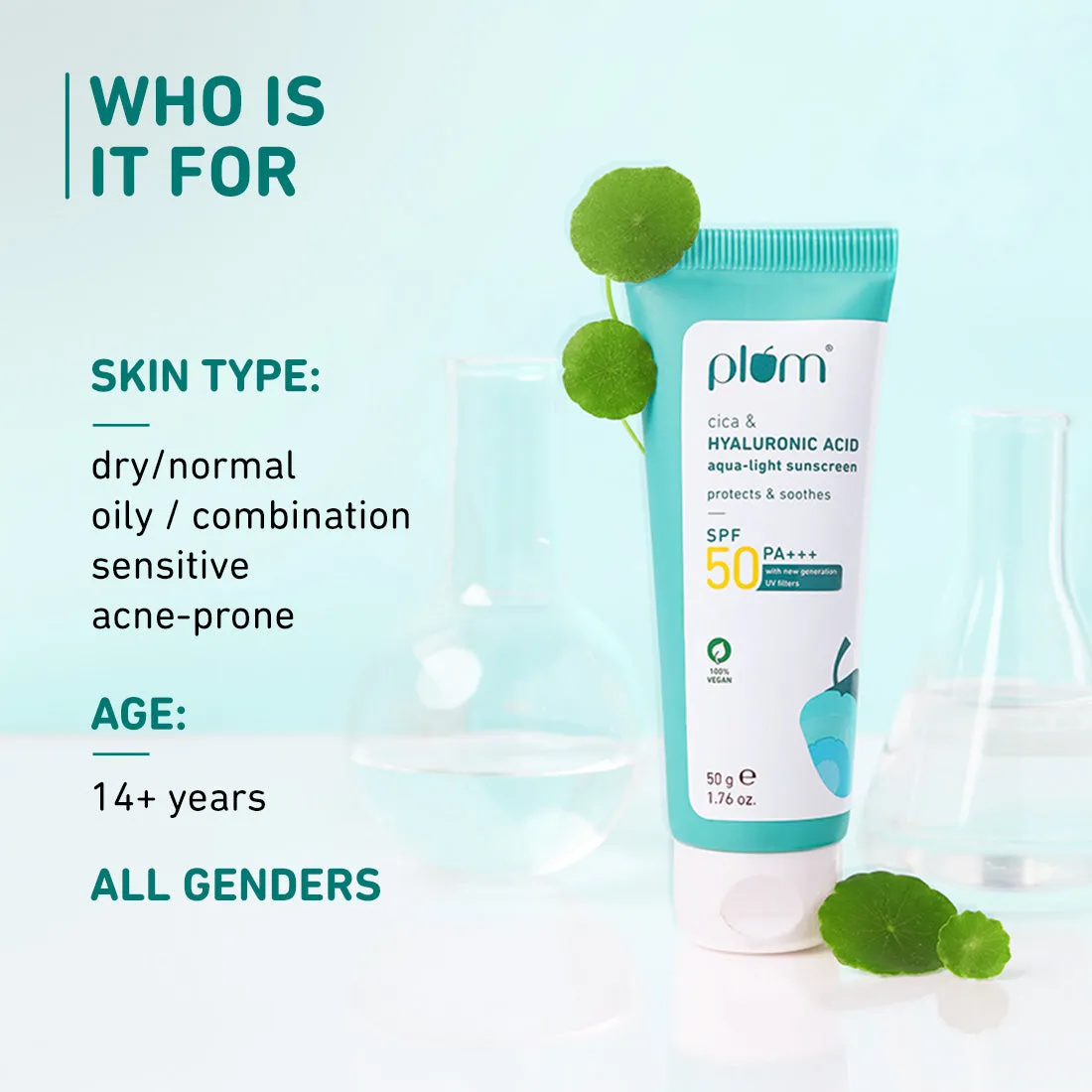 Cica & Hyaluronic Acid SPF 50 PA    Sunscreen