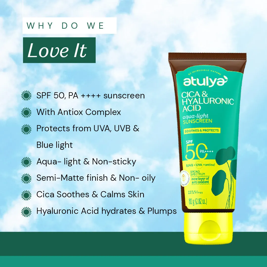CICA & HYALURONIC ACID SUNSCREEN SPF 50 PA     Sunscreen -80g