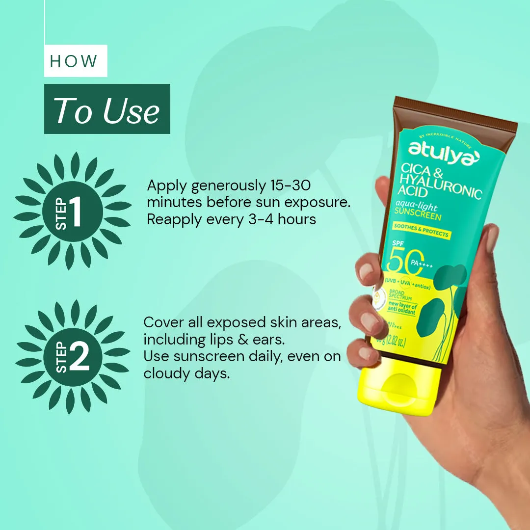 CICA & HYALURONIC ACID SUNSCREEN SPF 50 PA     Sunscreen -80g