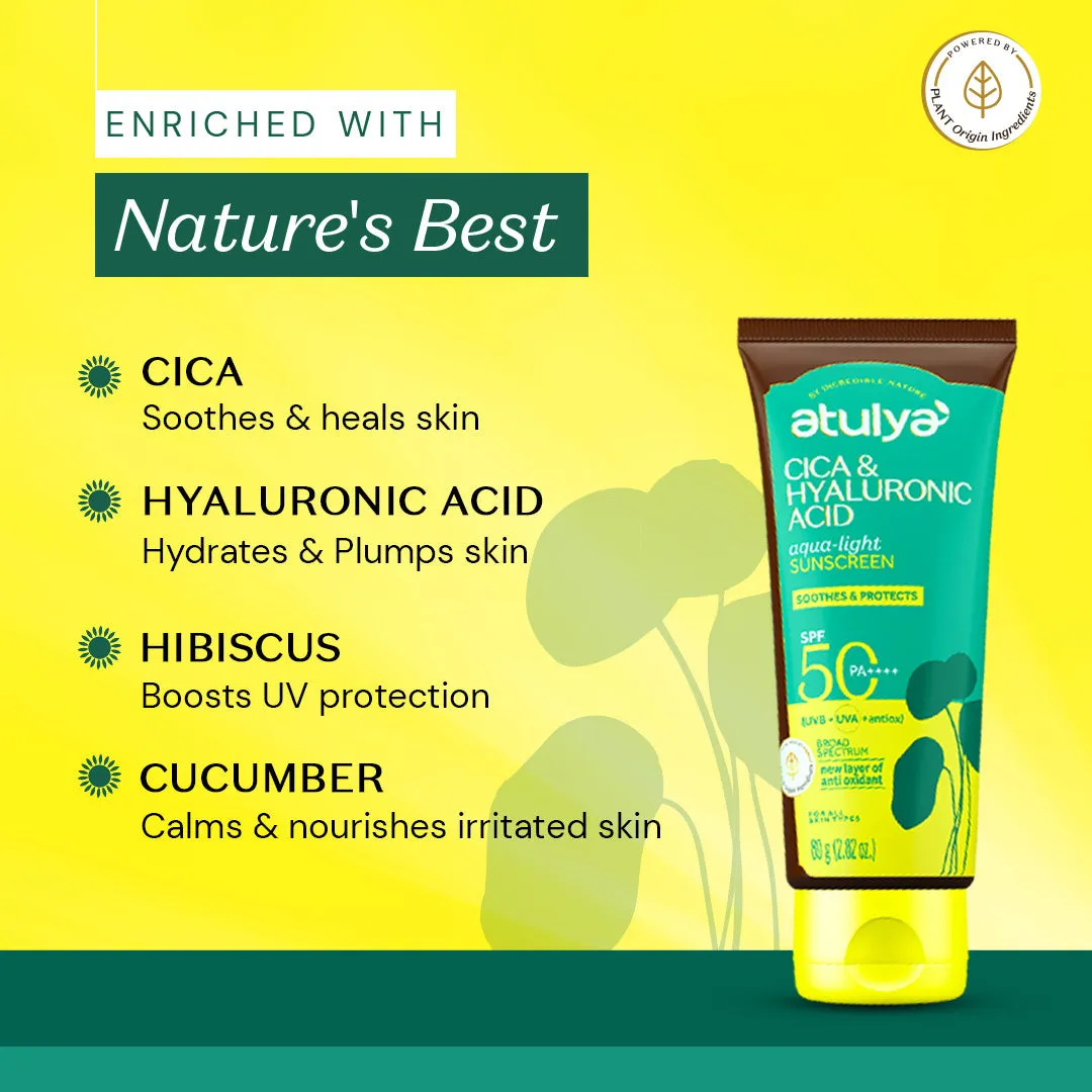 CICA & HYALURONIC ACID SUNSCREEN SPF 50 PA     Sunscreen -80g
