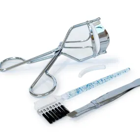 Eyelash Curler  & Tweezer Brow Brush Set (12 units)
