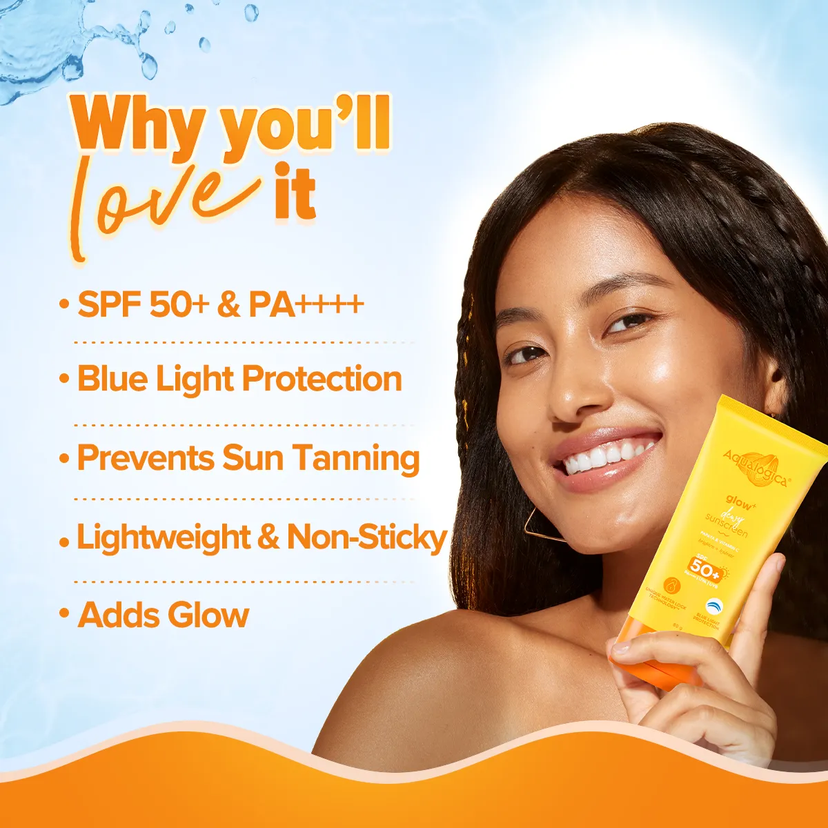 Glow  Dewy Sunscreen 80g - Pack of 2