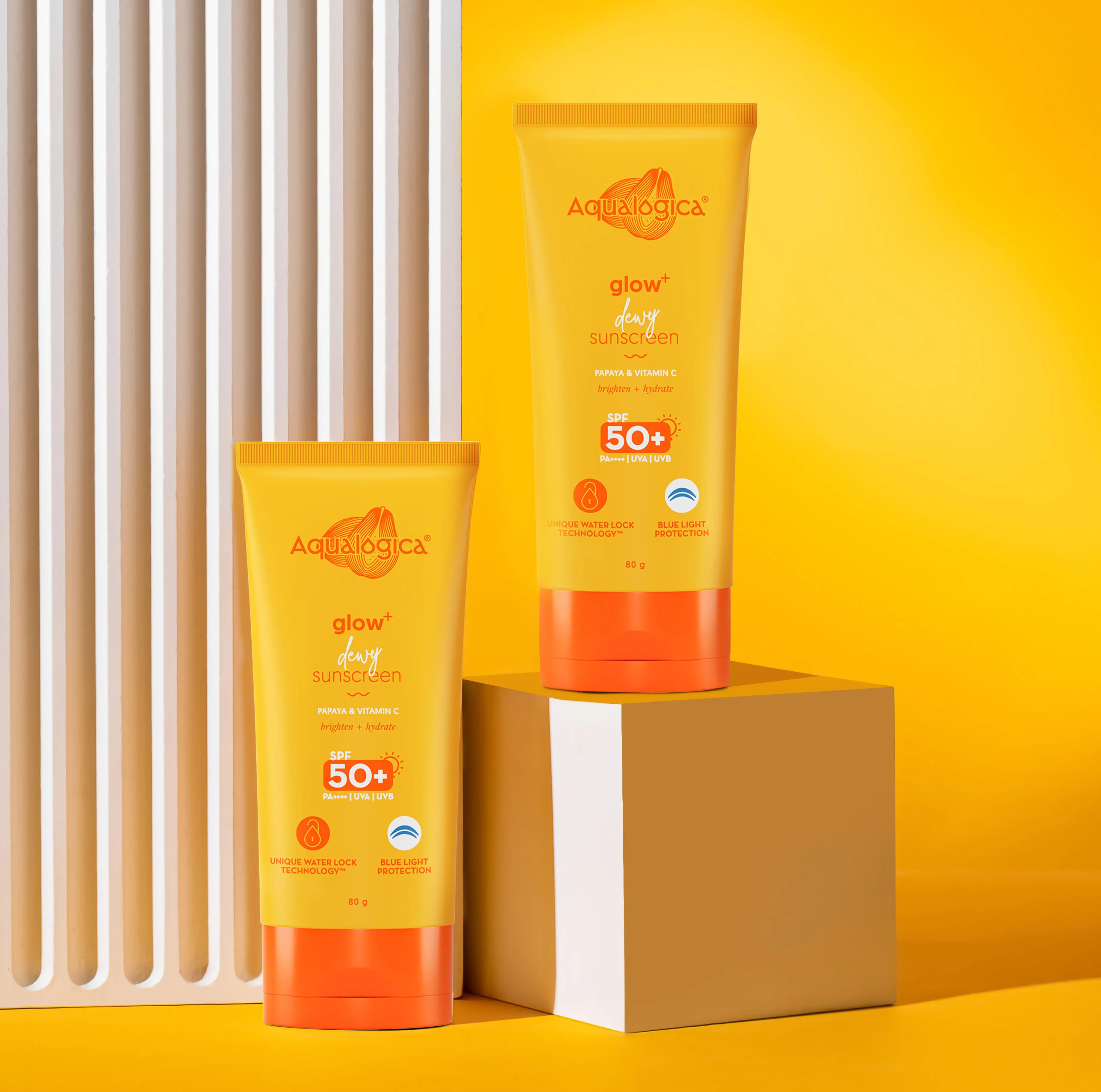 Glow  Dewy Sunscreen 80g - Pack of 2