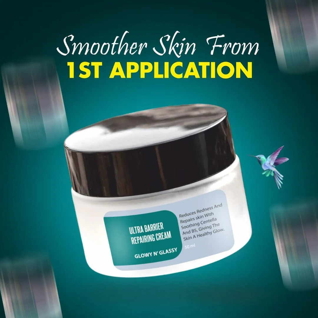 GLOW N GLASSY Ultra Barrier Repairing Cream | 50 ml | Intensive Moisturizing & Barrier-Strengthening Cream