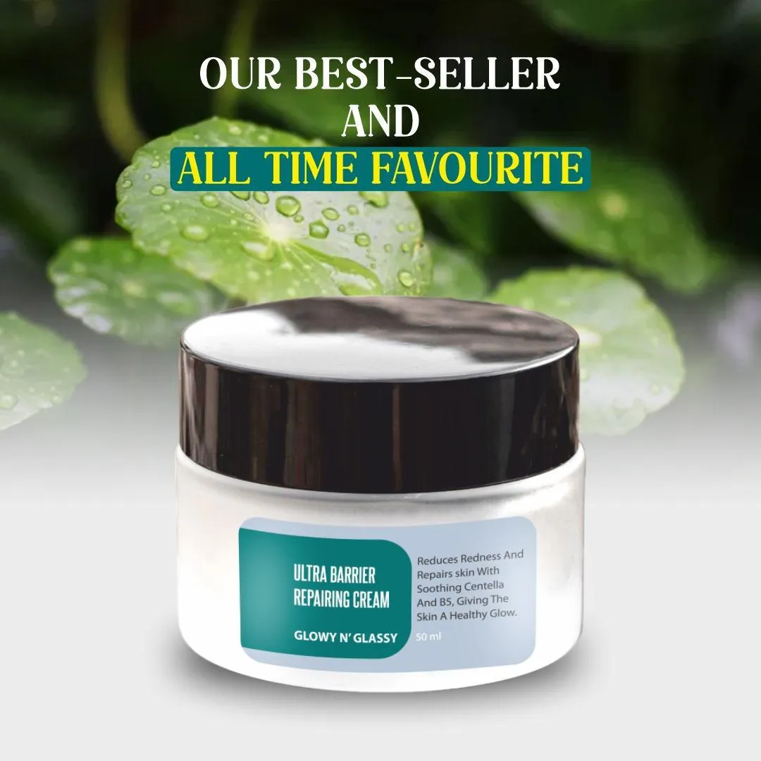 GLOW N GLASSY Ultra Barrier Repairing Cream | 50 ml | Intensive Moisturizing & Barrier-Strengthening Cream