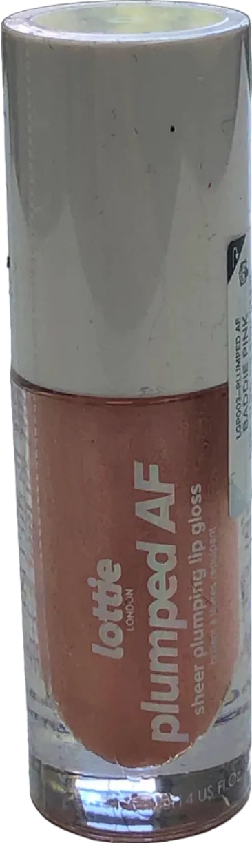 Lottie London Plumped AF Sheer Plumping Lip Gloss Baddie Pink