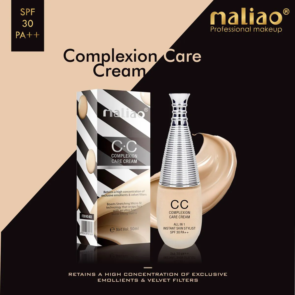 Maliao All-in-1 Instant Skin Stylist CC Complexion Care Cream SPF 30