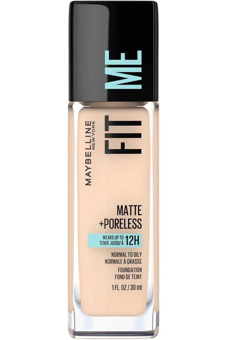 MAYBELLINE Fit Me Matte   Poreless كريم الأساس خفيف الوزن من ميبيلين فت مي