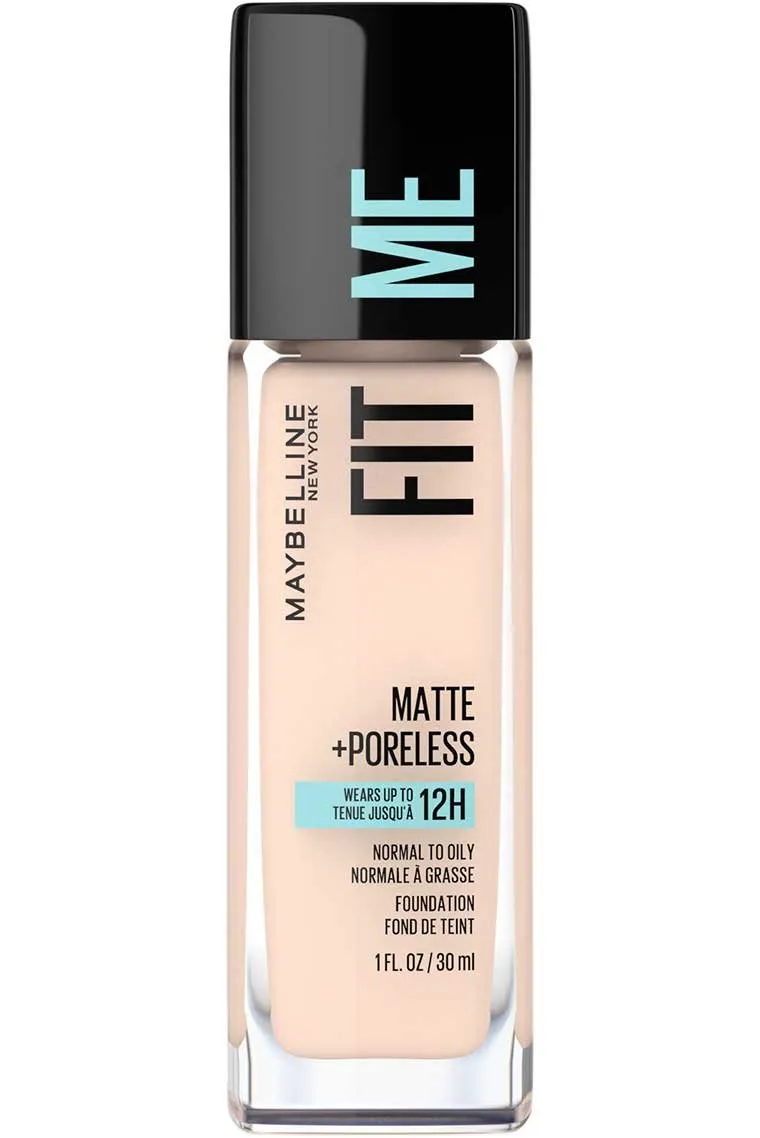 MAYBELLINE Fit Me Matte   Poreless كريم الأساس خفيف الوزن من ميبيلين فت مي
