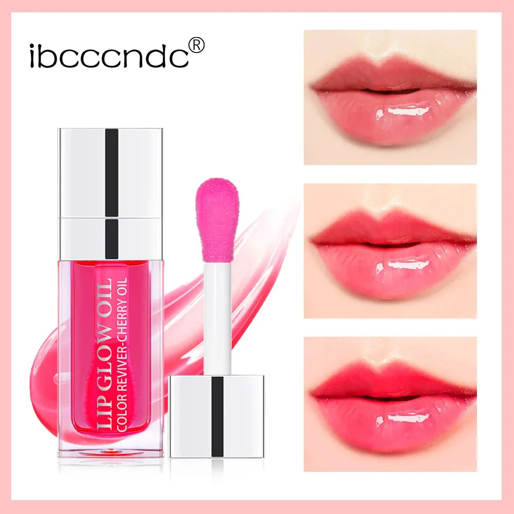 Moisturizing Lip Glow Oil - Cherry Seed Oil, Plumping & Hydrating Gloss
