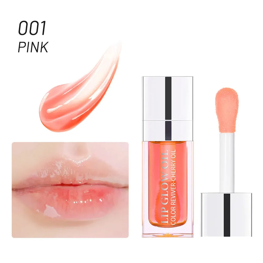 Moisturizing Lip Glow Oil - Cherry Seed Oil, Plumping & Hydrating Gloss