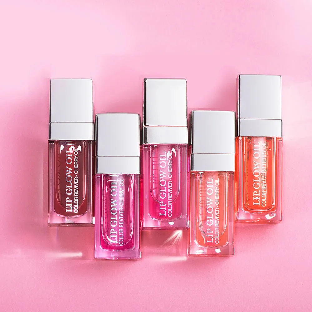 Moisturizing Lip Glow Oil - Cherry Seed Oil, Plumping & Hydrating Gloss