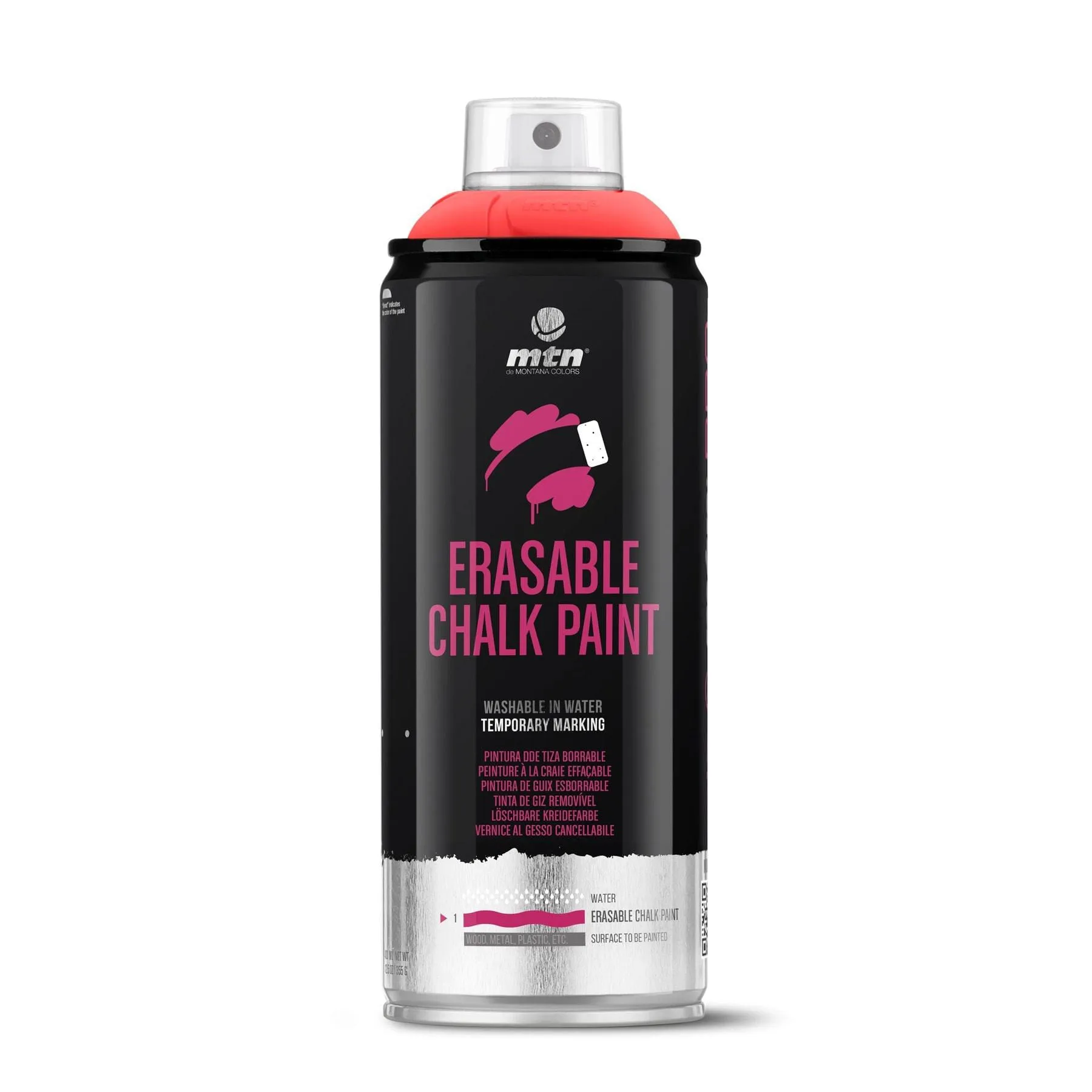 MTN PRO Erasable Chalk Spray Paint 400ml - Light Red