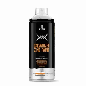 MTN PRO Spray Paint - Galvanized Zinc Paint 400ml - Galvanized Silver Gloss Zinc