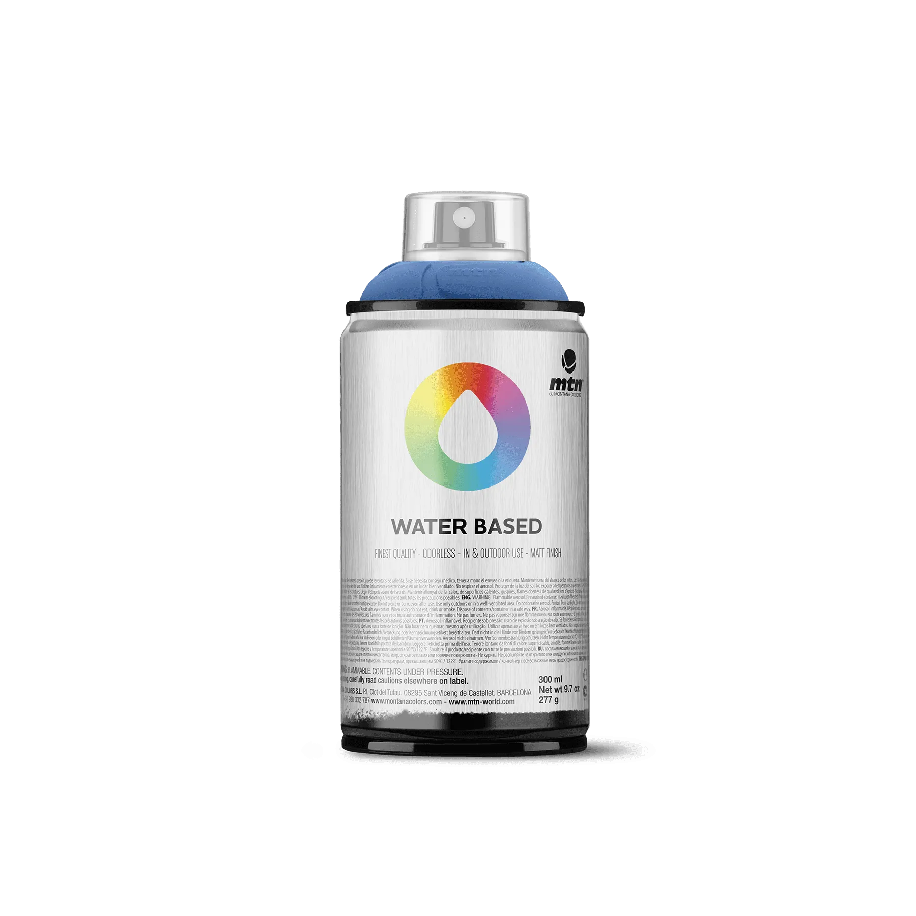 MTN Water Based 300 Spray Paint - <strong>NEW</strong> Primary Blue (WRV-338)