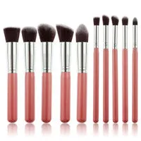 New Arrive 10 pcs Synthetic Kabuki Makeup Brush Set Cosmetics Foundation blending blush makeup tool