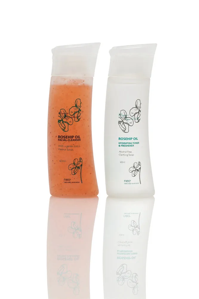 Rosehip Oil Mini Cleanser, Toner Duo