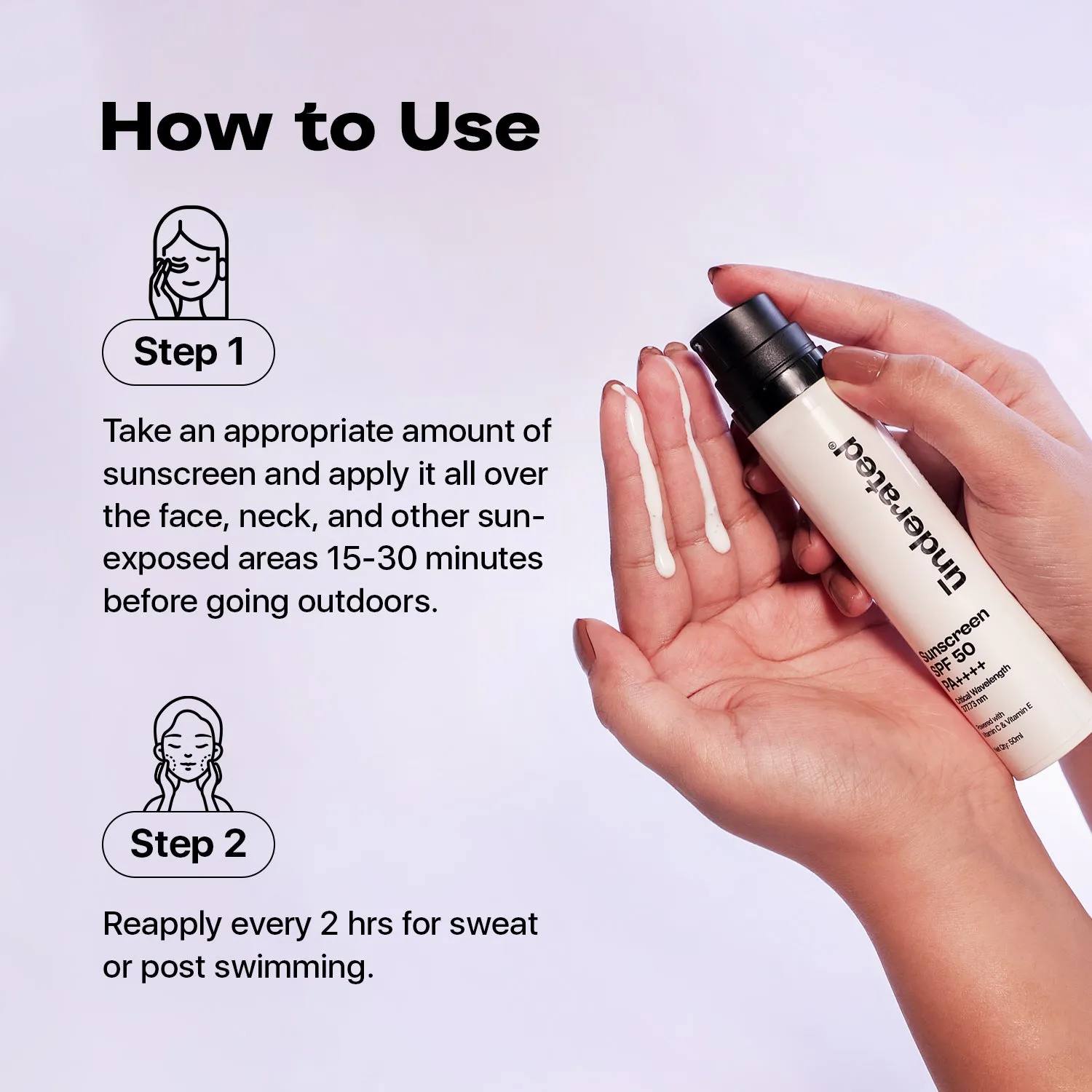 Sunscreen SPF 50 PA     - 50ml | For Broad UV A, UV B & Blue Light Protection