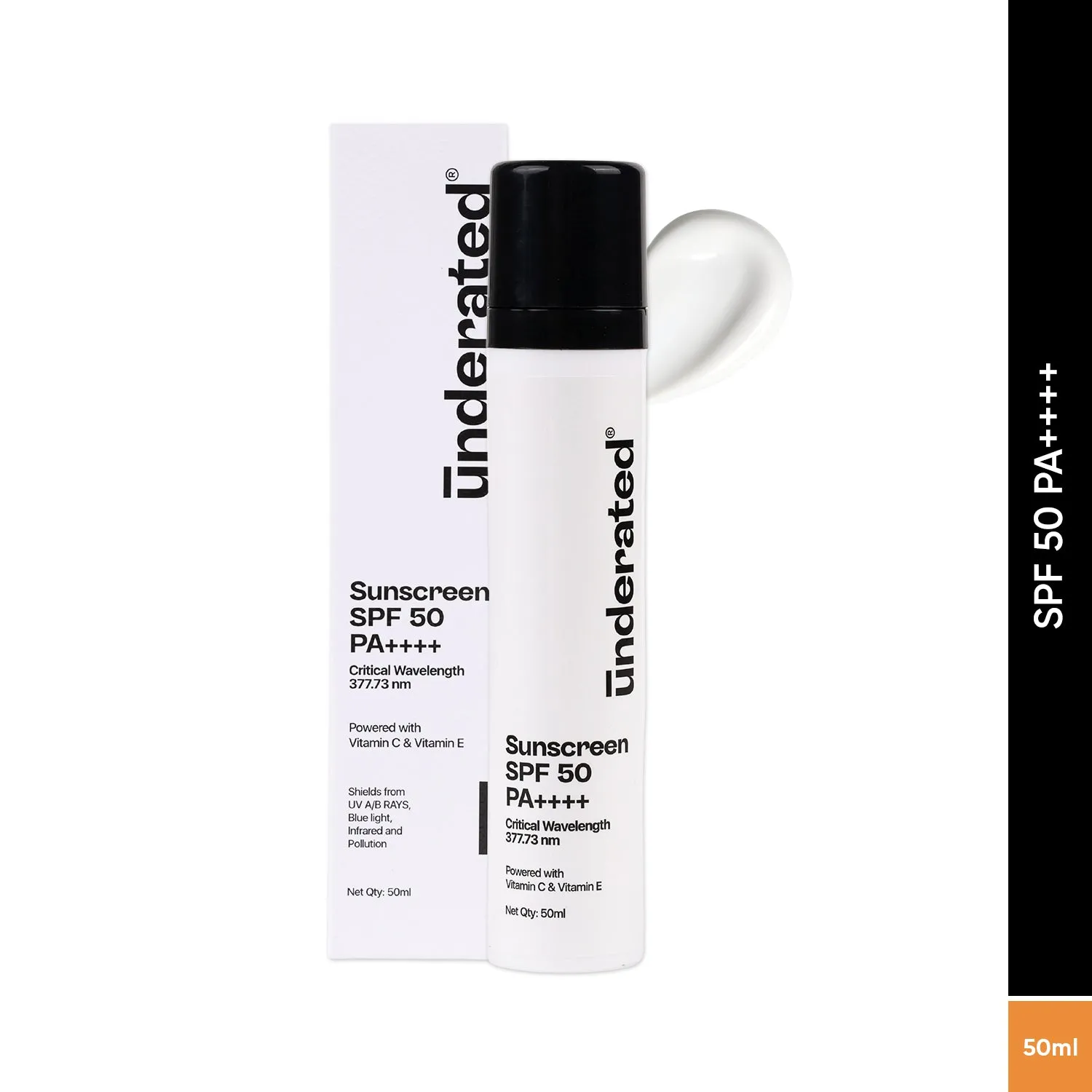 Sunscreen SPF 50 PA     - 50ml | For Broad UV A, UV B & Blue Light Protection