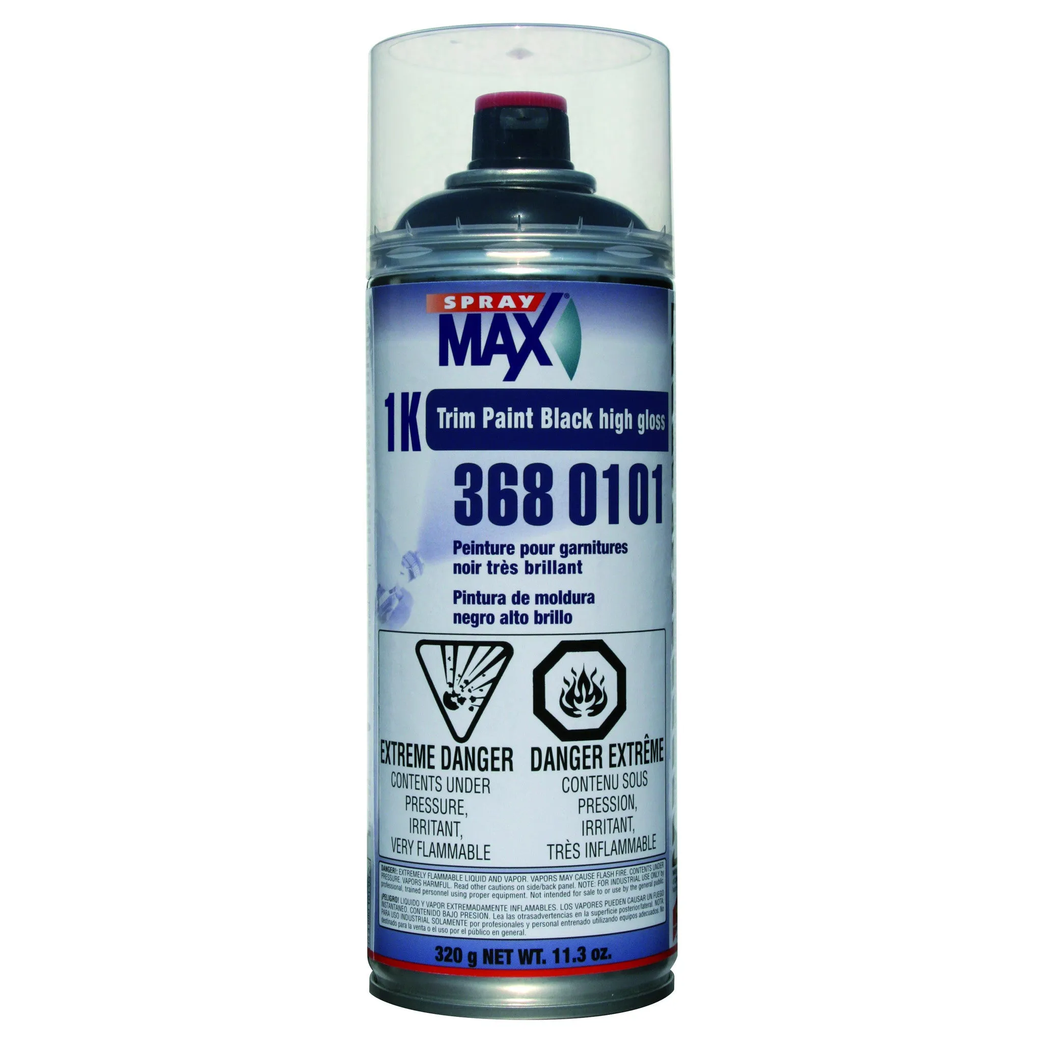 USC 3680102 Spray Max 1K Aerosol Trim Paint - Satin Black